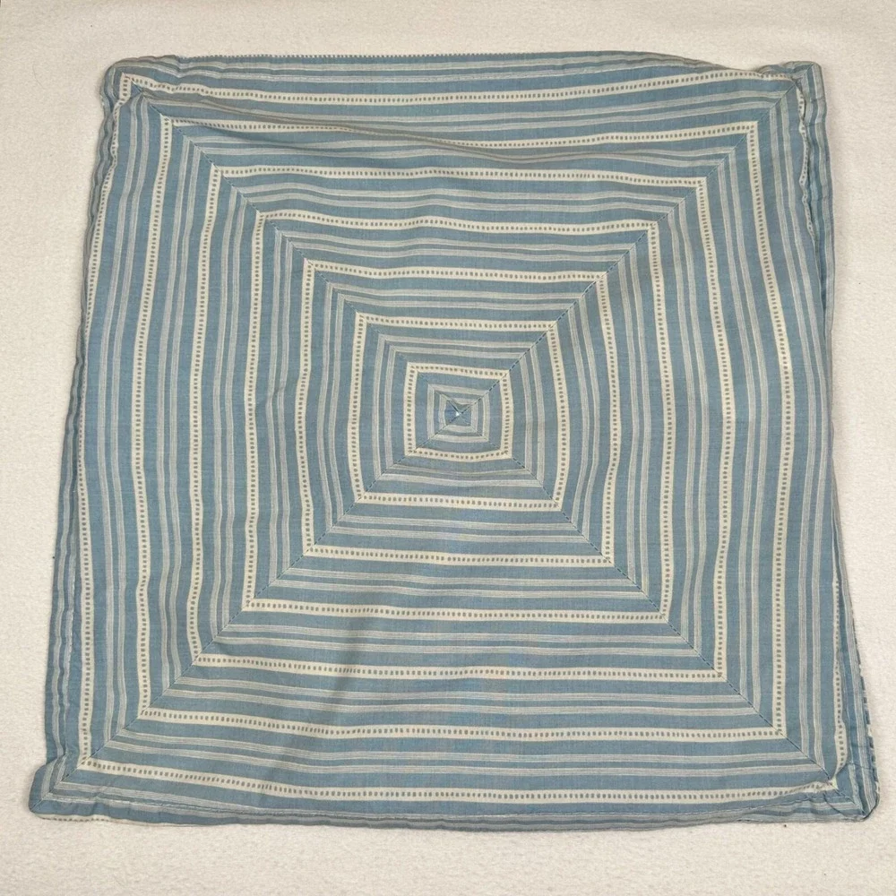 Lot 3 Laura Ashley Lifestyles Pillow Shams Cases Blue White Stripes Floral Poppy